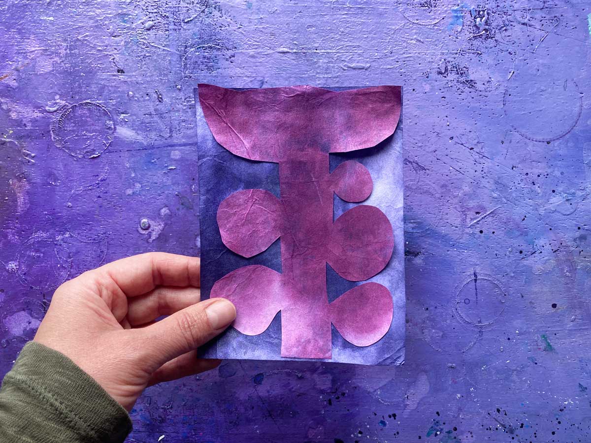 Scherenschnitt einer Tulpe im Markmaking Stil