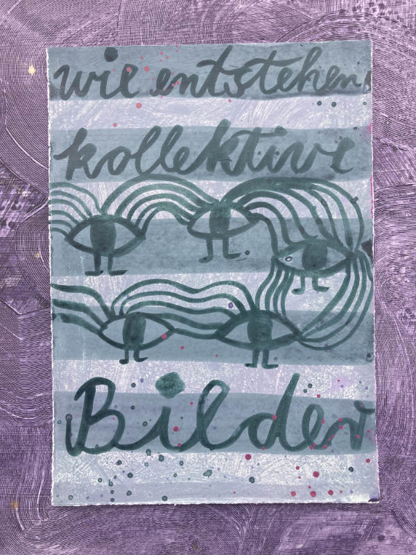 Kalligrafie von Tabea Heinicker mit Gedanken über die Rolle der Künstlerin in der Kunstgeschichte